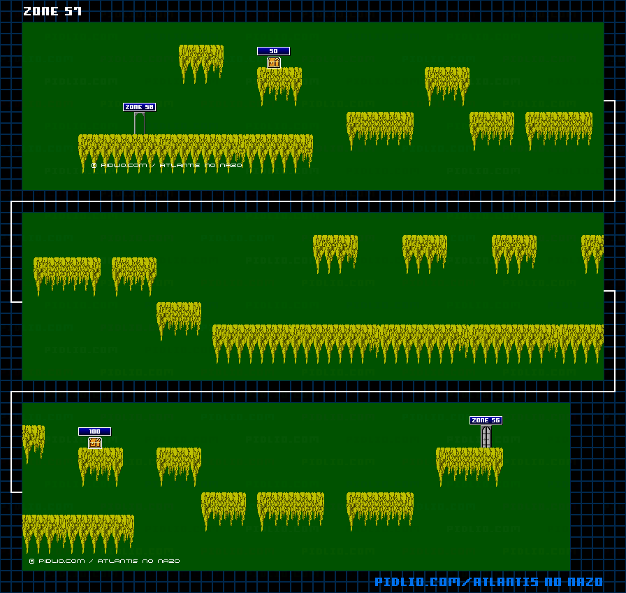 ZONE:57のマップ画像 ／ アトランチスの謎攻略 ─ pidlio.com