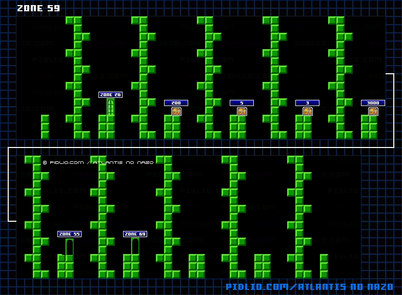 ZONE:59のマップ画像 ／ アトランチスの謎攻略 ─ pidlio.com