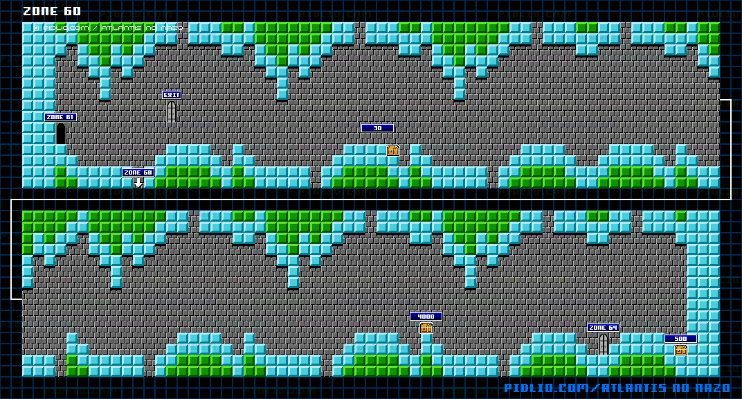 ZONE:60のマップ画像 ／ アトランチスの謎攻略 ─ pidlio.com