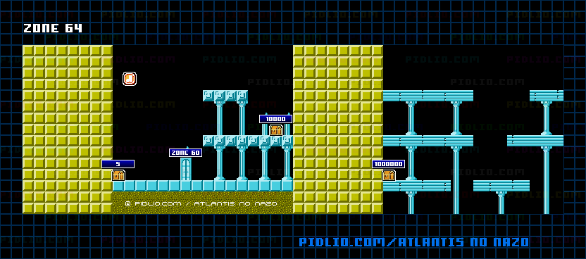 ZONE:64のマップ画像 ／ アトランチスの謎攻略 ─ pidlio.com