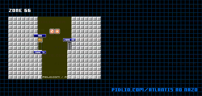 ZONE:66のマップ画像 ／ アトランチスの謎攻略 ─ pidlio.com