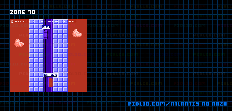 ZONE:70のマップ画像 ／ アトランチスの謎攻略 ─ pidlio.com