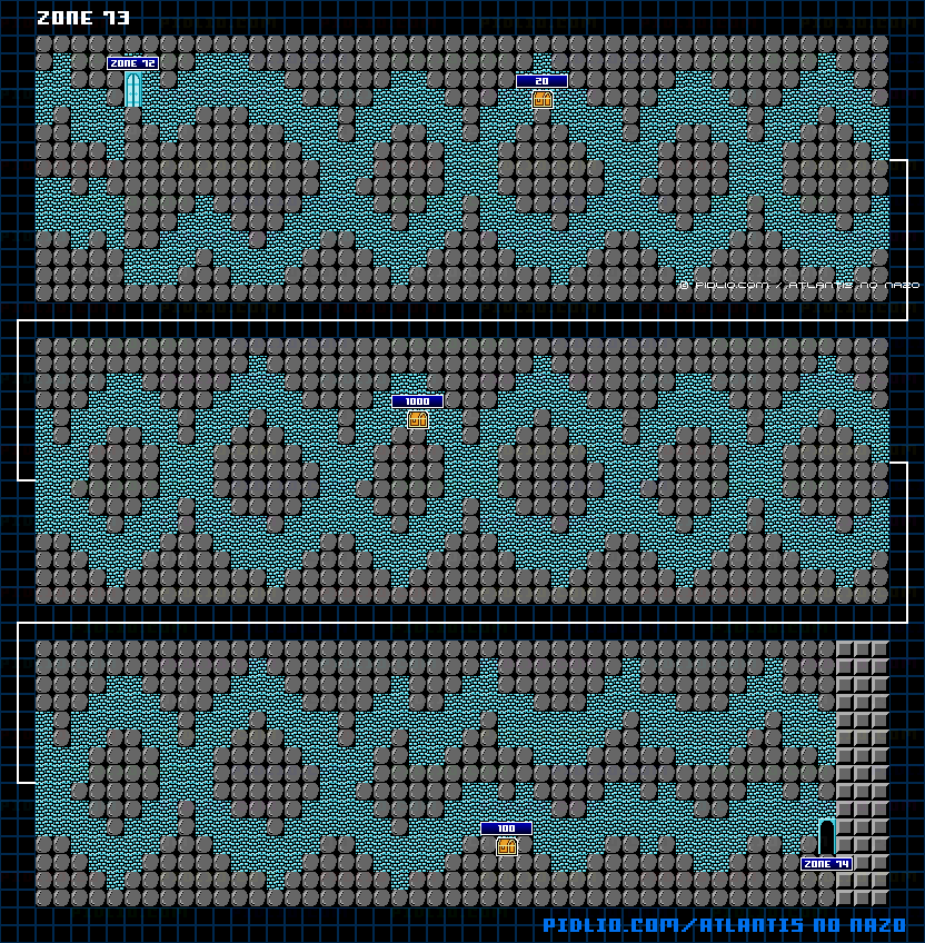 ZONE:73のマップ画像 ／ アトランチスの謎攻略 ─ pidlio.com