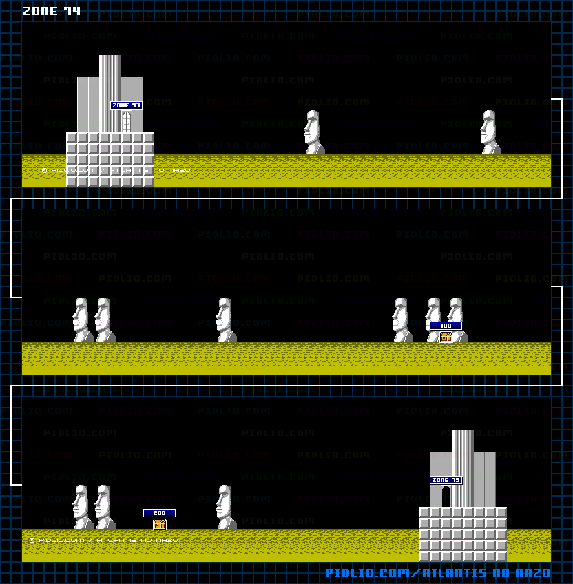ZONE:74のマップ画像 ／ アトランチスの謎攻略 ─ pidlio.com