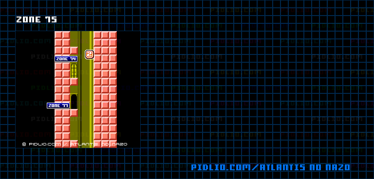 ZONE:75のマップ画像 / アトランチスの謎攻略 ─ pidlio.com