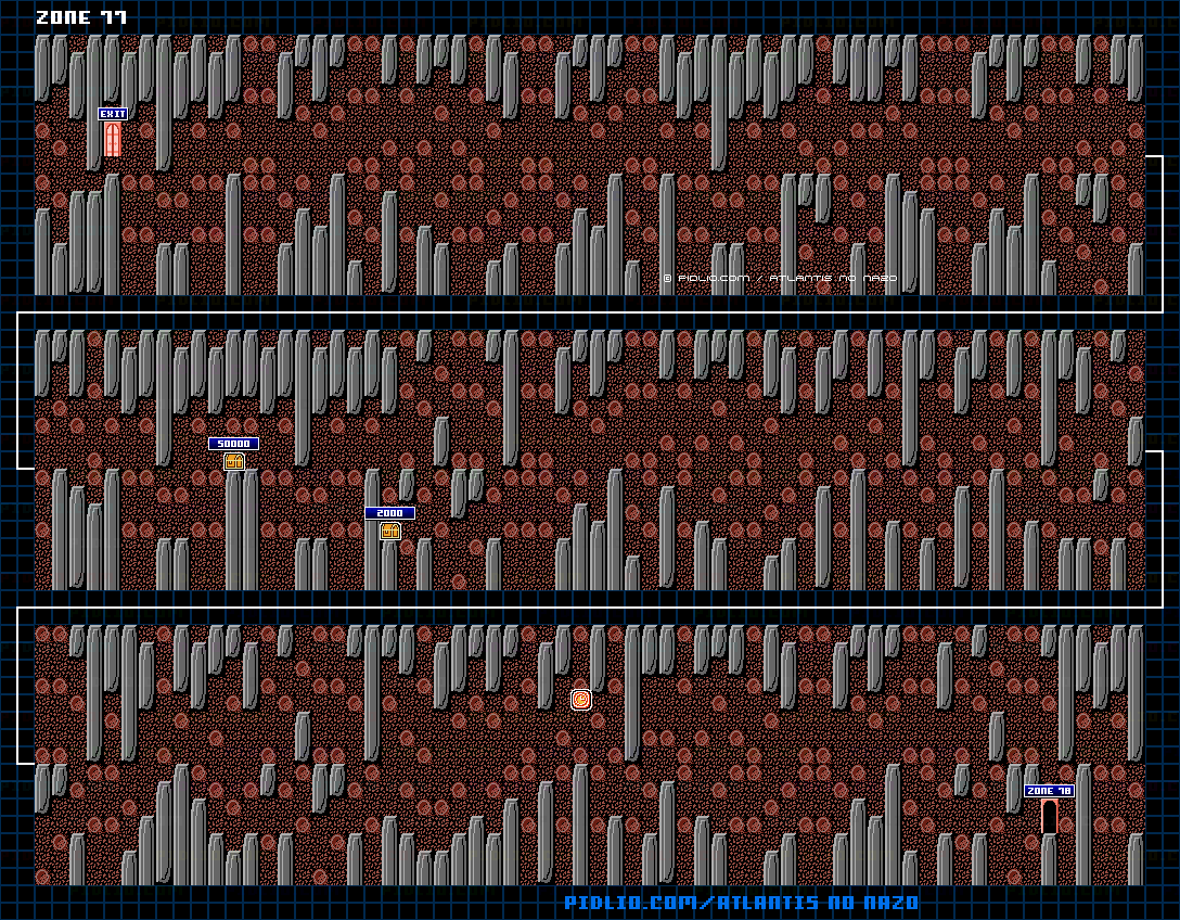 ZONE:77のマップ画像 ／ アトランチスの謎攻略 ─ pidlio.com