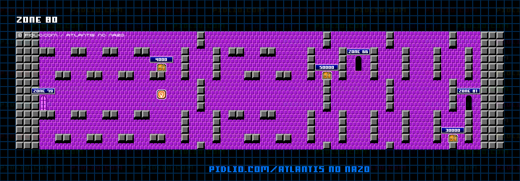 ZONE:80のマップ画像 ／ アトランチスの謎攻略 ─ pidlio.com