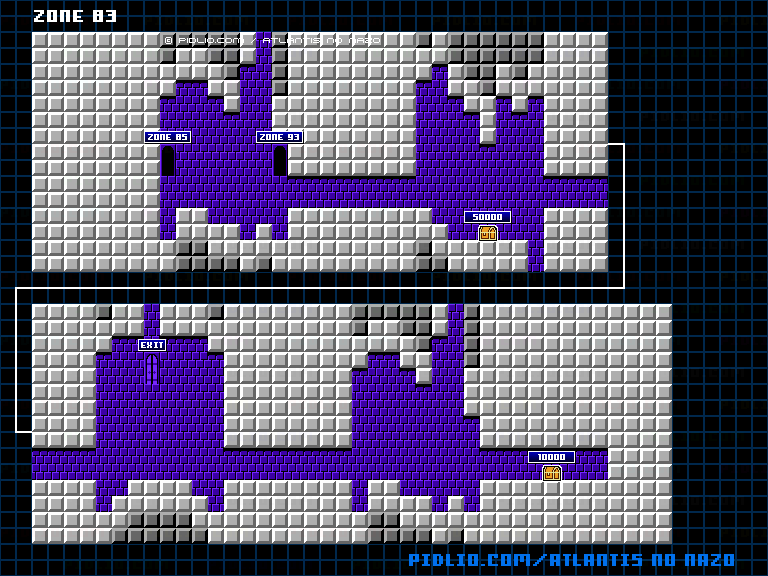 ZONE:83のマップ画像 ／ アトランチスの謎攻略 ─ pidlio.com