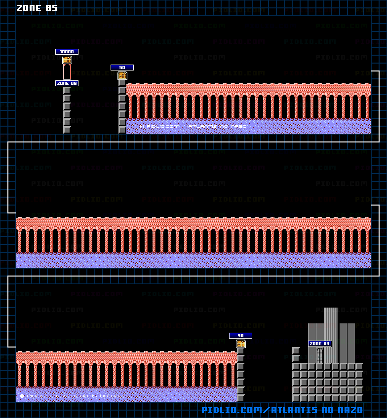 ZONE:85のマップ画像 ／ アトランチスの謎攻略 ─ pidlio.com