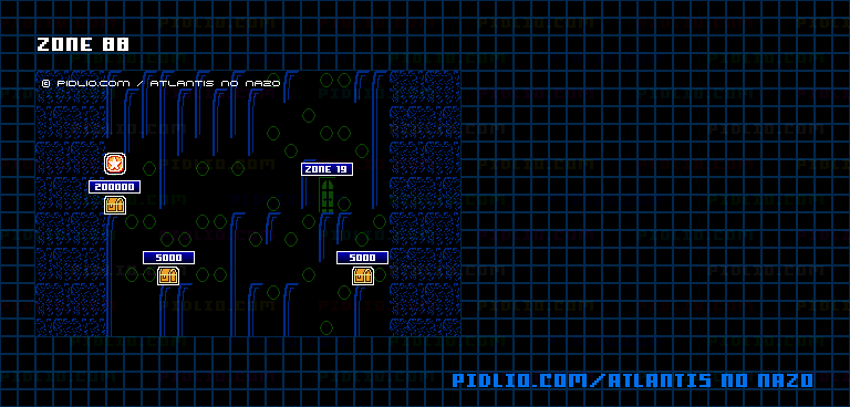 ZONE:88のマップ画像 ／ アトランチスの謎攻略 ─ pidlio.com