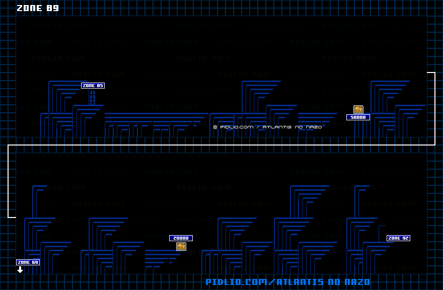 ZONE:89のマップ画像 ／ アトランチスの謎攻略 ─ pidlio.com