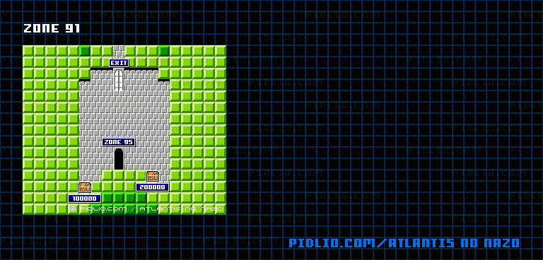 ZONE:91のマップ画像 ／ アトランチスの謎攻略 ─ pidlio.com