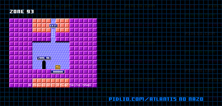 ZONE:93のマップ画像 ／ アトランチスの謎攻略 ─ pidlio.com