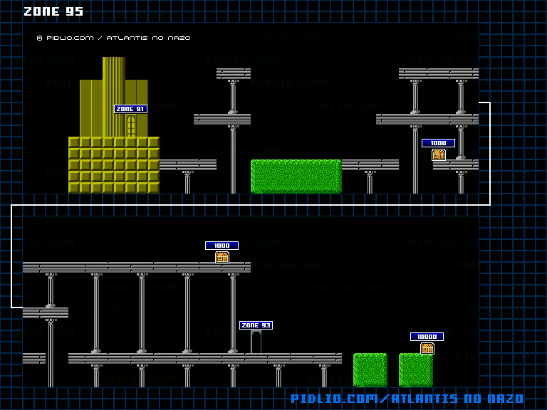 ZONE:95のマップ画像 ／ アトランチスの謎攻略 ─ pidlio.com