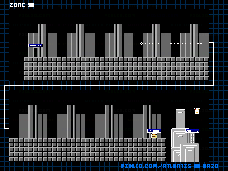 ZONE:98のマップ画像 ／ アトランチスの謎攻略 ─ pidlio.com