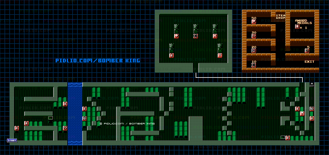 ステージ2-2のマップ画像 / ボンバーキング(BOMBER KING)攻略 ─ pidlio.com