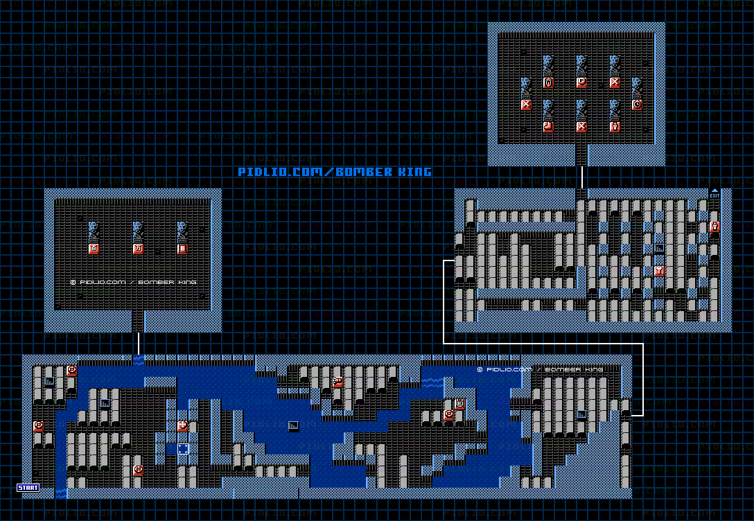 ステージ4-1のマップ画像 ／ ボンバーキング（BOMBER KING）攻略 ─ pidlio.com