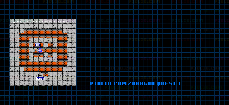 雨のほこらのマップ画像 / FC版ドラゴンクエストI攻略 ─ pidlio.com