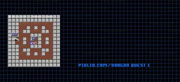 聖なるほこらのマップ画像 / FC版ドラゴンクエストI攻略 ─ pidlio.com