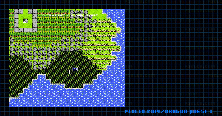 ロトのしるしのマップ画像 / FC版ドラゴンクエストI攻略 ─ pidlio.com