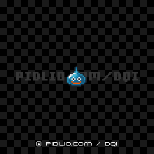 スライムの画像：SFC版ドラクエ1の敵・モンスター図鑑 ／ ドラクエ1攻略