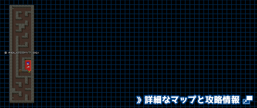 沼地の洞窟の簡易マップ画像 / FC版ドラゴンクエスト2攻略 ─ pidlio.com