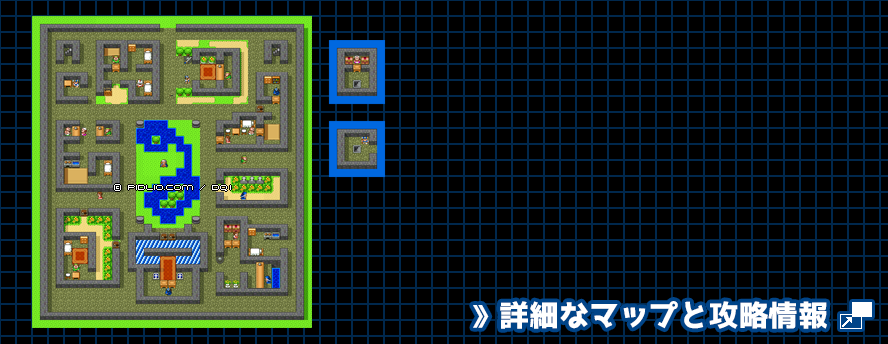 メルキドの町の簡易マップ画像 / FC版ドラゴンクエスト2攻略 ─ pidlio.com