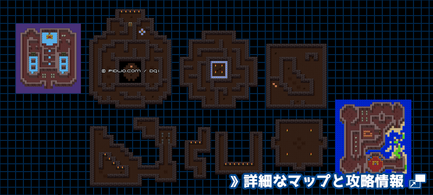 竜王の城の簡易マップ画像 / FC版ドラゴンクエスト2攻略 ─ pidlio.com
