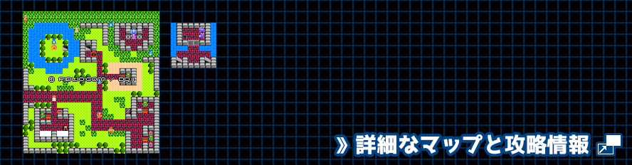 ムーンペタの町の簡易マップ画像 ／ FC版ドラゴンクエスト2攻略 ─ pidlio.com