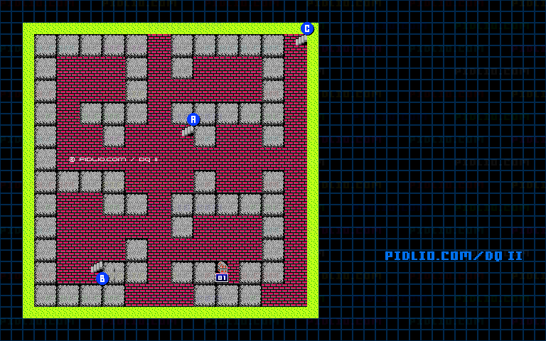 風の塔のマップ画像 ／ FC版ドラゴンクエストII攻略 ─ pidlio.com