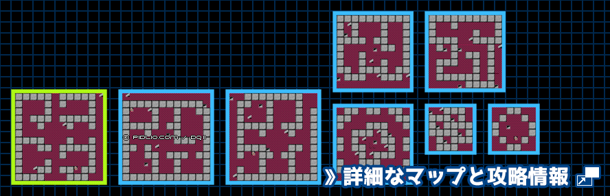 風の塔の簡易マップ画像 ／ FC版ドラゴンクエスト2攻略 ─ pidlio.com