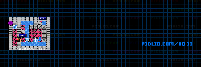 ムーンブルク南のほこらのマップ画像 ／ FC版ドラゴンクエストII攻略 ─ pidlio.com