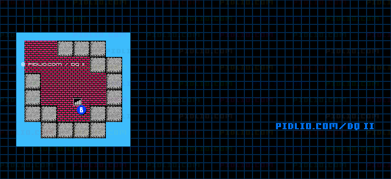 ドラゴンの角・南6Fのマップ画像 ／ FC版ドラゴンクエストII攻略 ─ pidlio.com