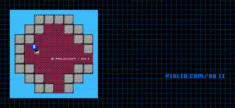 ドラゴンの角・北7Fのマップ画像 ／ FC版ドラゴンクエストII攻略 ─ pidlio.com
