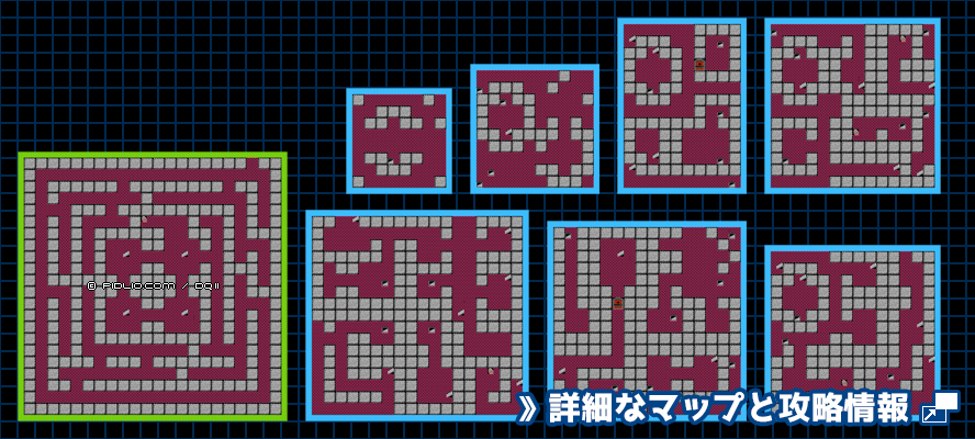大灯台の簡易マップ画像 ／ FC版ドラゴンクエスト2攻略 ─ pidlio.com