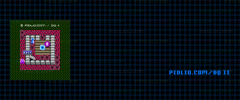 ロンダルキア南のほこらのマップ画像 ／ FC版ドラゴンクエストII攻略 ─ pidlio.com