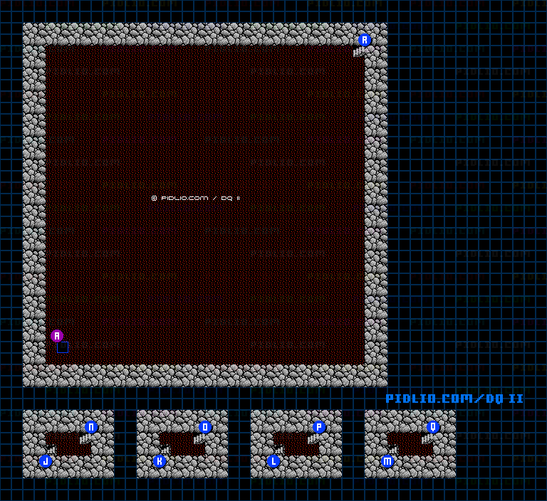 ロンダルキアの洞窟4Fのマップ画像 ／ FC版ドラゴンクエストII攻略 ─ pidlio.com