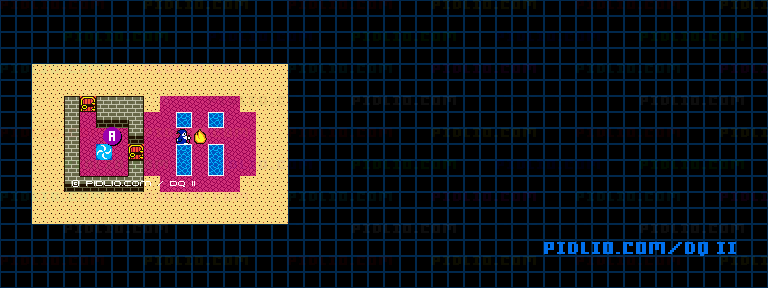 ローレシア南のほこらのマップ画像 / GB版ドラゴンクエストII攻略 ─ pidlio.com