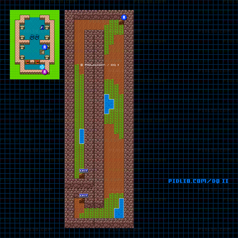 ローラの門のマップ画像 / GB版ドラゴンクエストII攻略 ─ pidlio.com