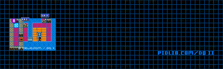 ムーンブルク南のほこらのマップ画像 / GB版ドラゴンクエストII攻略 ─ pidlio.com