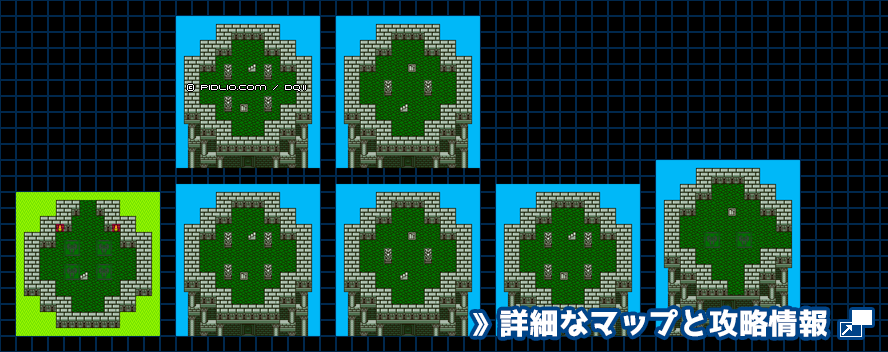 ドラゴンの角・北の簡易マップ画像(GB版) /GB版ドラゴンクエスト2攻略 ─ pidlio.com