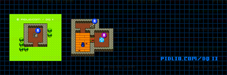 ルプガナ北のほこらのマップ画像 / GB版ドラゴンクエストII攻略 ─ pidlio.com