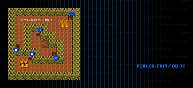 竜王の城B3のマップ画像 ／ GB版ドラゴンクエストII攻略 ─ pidlio.com