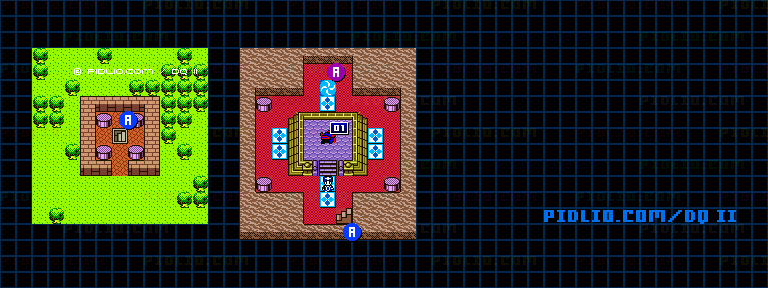 聖なるほこらのマップ画像 / GB版ドラゴンクエストII攻略 ─ pidlio.com