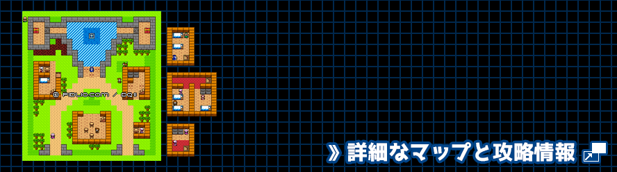 ザハンの町の簡易マップ画像(GB版) / GB版ドラゴンクエスト2攻略 ─ pidlio.com