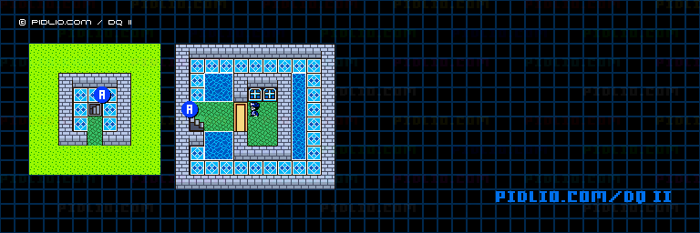 北のお告げ所のマップ画像 / GB版ドラゴンクエストII攻略 ─ pidlio.com