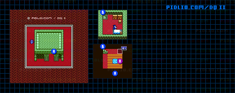 ロンダルキア南のほこらのマップ画像 / GB版ドラゴンクエストII攻略 ─ pidlio.com