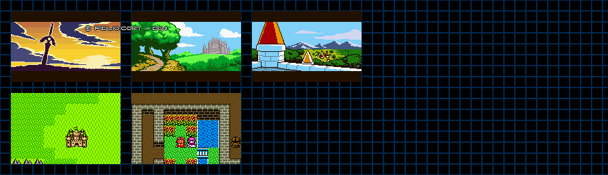 ゲームボーイ版ドラクエ2のオープニング画像 / GB版ドラゴンクエスト2攻略 ─ pidlio.com