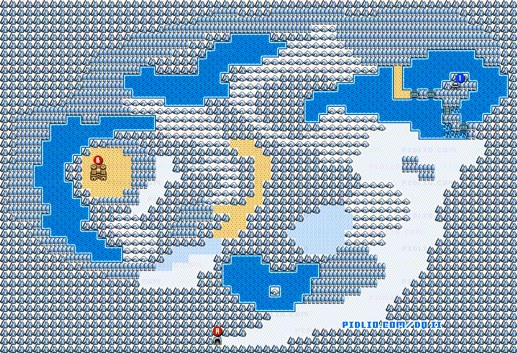 ロンダルキアのマップ画像 / GB版ドラゴンクエストII攻略 ─ pidlio.com