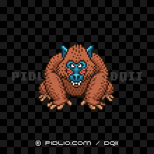 マンドリルの画像：SFC版ドラクエ2の敵・モンスター図鑑 ／ ドラクエ2攻略